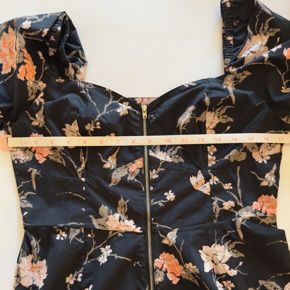 Obey Black Floral Sun Dress 😻 Rare Find! 😻 Summer Goth Vibes 😻 Medium - Picture 7 of 9